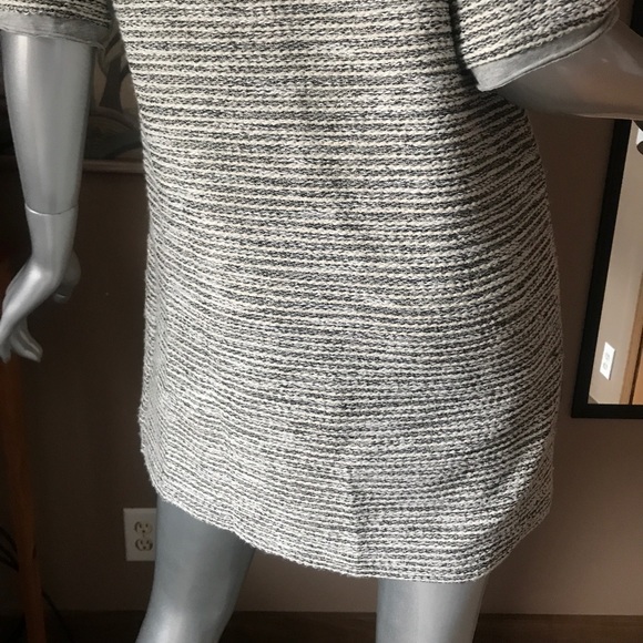 Meadow Rue Anthropologie Medium Shimmering Tweed Grey Boucher Tunic Top Dress - Picture 10 of 14